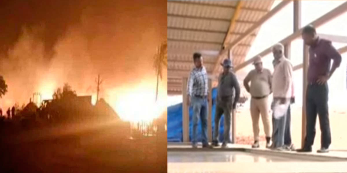 Fire breaks out near Nirmala Sitharaman stage; Officials investigate