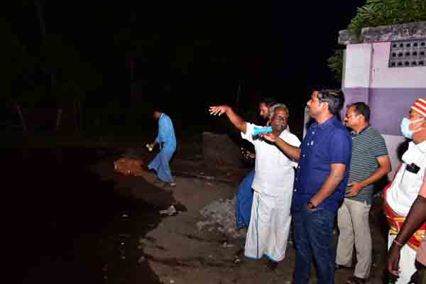 Kollidam river floods! Collector who inspected at midnight!