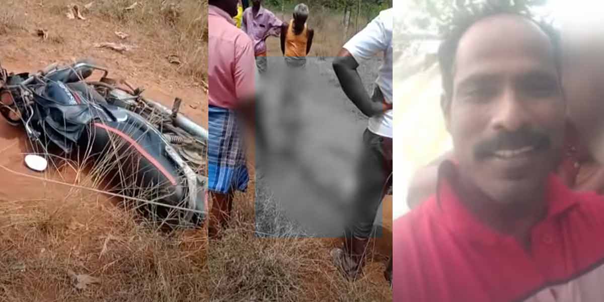 downed power line; Father and son lose their on two-wheeler
