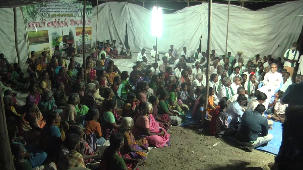 pazha nedumaran support thirukkaravasal people protest!!