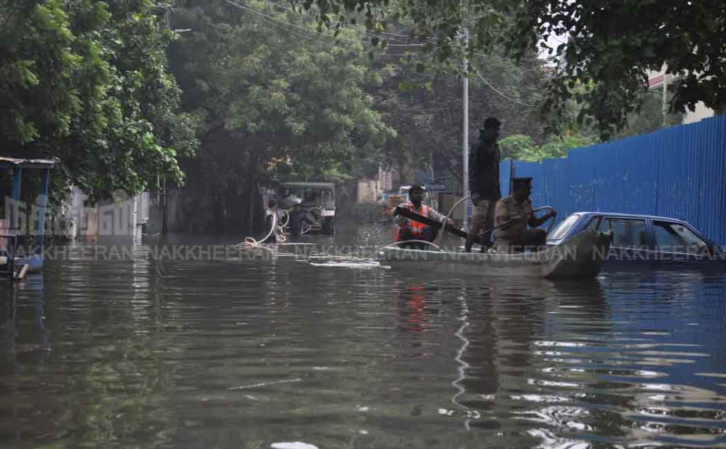 Increased rain water ... Public traveling by boat
