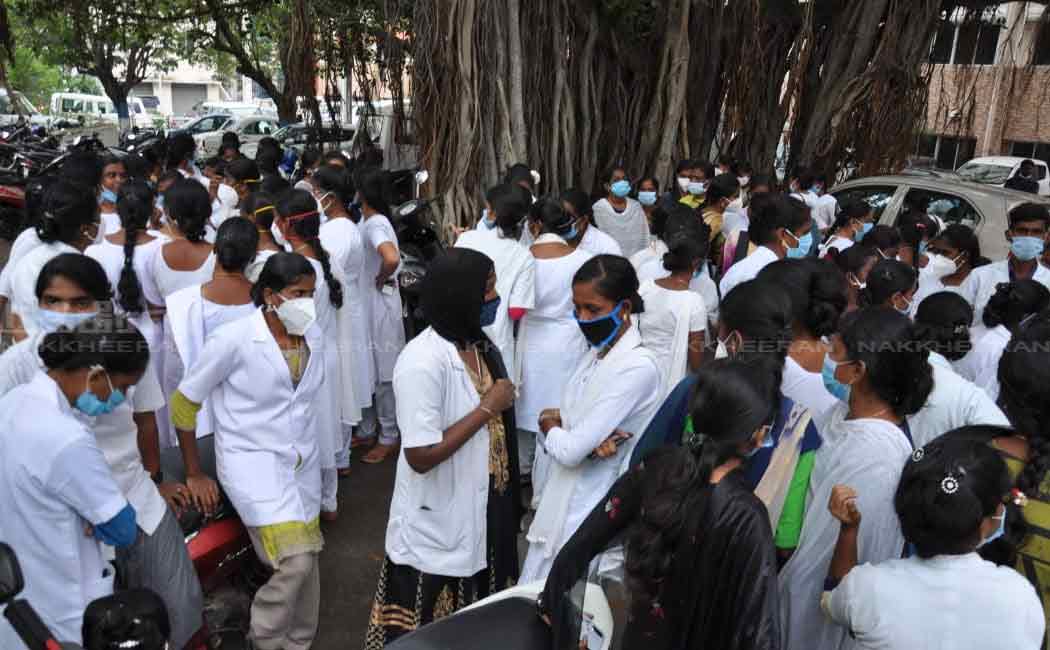 Nurses protest demanding job security
