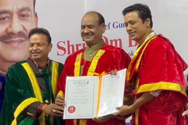 sj surya receives honorary doctorate