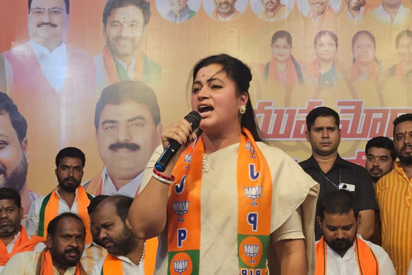 BJP candidate warns in succession in hyderabad