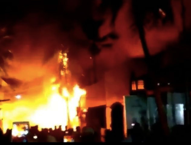 A big fire accident at Hyderabad Exhibition People get stuck in traffic jam