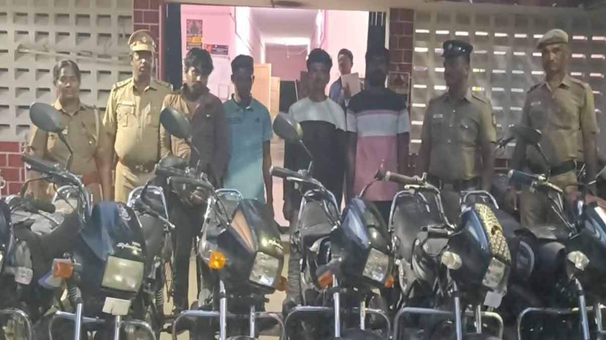 serial two-wheeler theft; 4 arrested