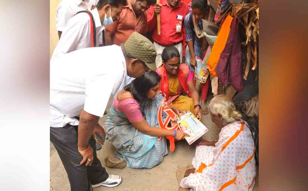 C.P.I.M. Rohini collects votes for candidate