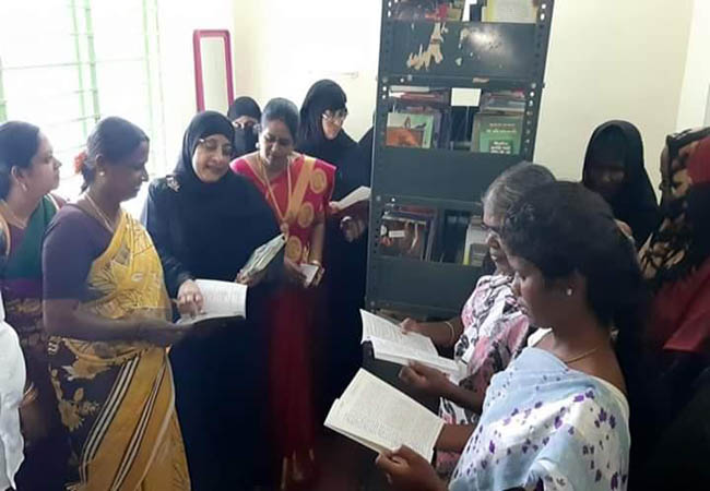 vellore district vaniyampadi womens library opening tn employees welfare minister nilofer kabil