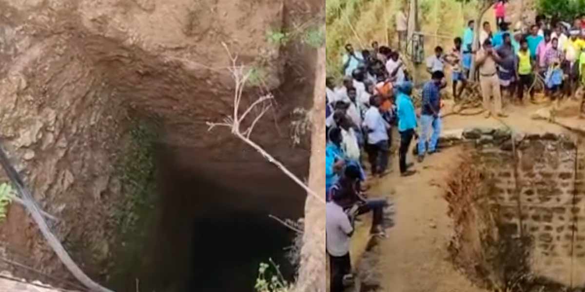 School students fell into the well with the bike at high speed; Bustle in Rasipuram