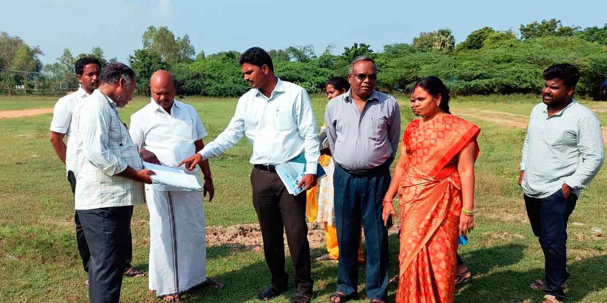 Selection of a place to build a house for people who lost their houses due to encroachment