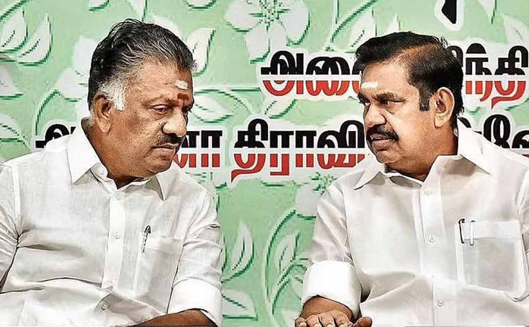 O. Panneerselvam and Edappadi Palaniswami in Sivagangai