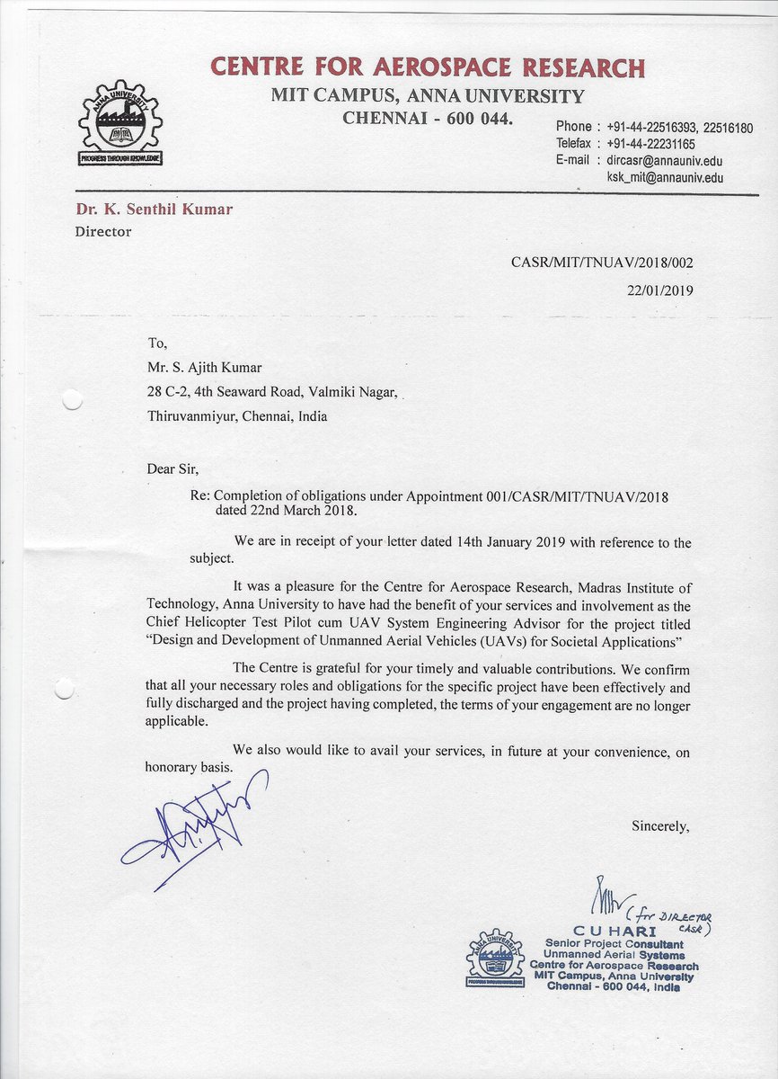 ajith letter