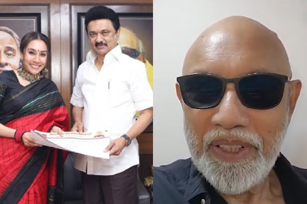 sathyaraj about his daughter joined in dmk