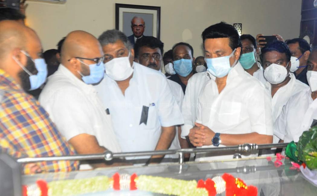 M.K.Stalin pay Tribute to B.S.Gnanadesikan