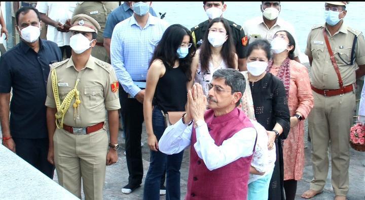 Governor of Tamil Nadu RN Ravi who came to Kanyakumari with his family