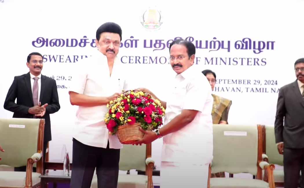 Tamil Nadu cabinet reshuffle 4 new ministers sworn in