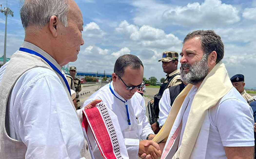 ragul gandhi manipur meet people stop by bjp govt