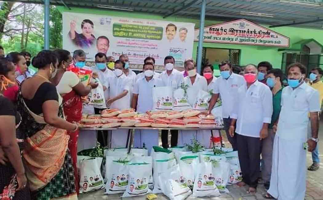 MLA who gave ration rice by writing 'Ponni rice' in relief items ..!