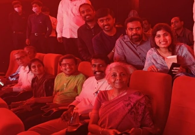 Union Finance Minister Nirmala Sitharaman enjoyed watching the movie 'Gandhara'!
