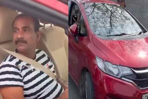 A car that crashed; The person who caused the accident under the influence of alcohol was arrested