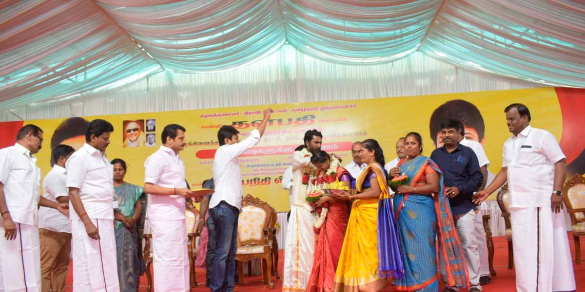 70 couples get married on the occasion of M. K. Stalin's birthday - Udhayanidhi Stalin participates