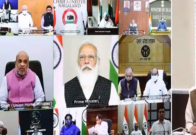 coronavirus pm narendra modi discussion with cms for today
