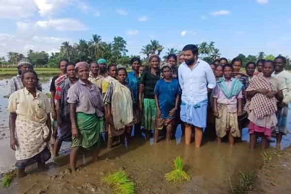 sasikumar in farming