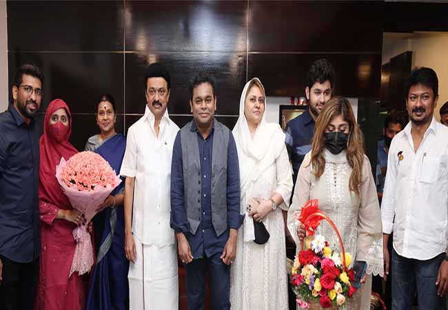 AR Rahman who went with his family and met the Chief Minister!