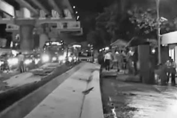 Metro rail construction collapse incident; one person lost his life