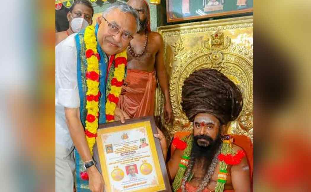 Congratulations to Virudhachalam Agarchand who received the Thiruppani Semmal Award