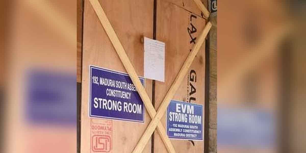 Politically speaking policeman transferred to the place where the voting machine was placed!