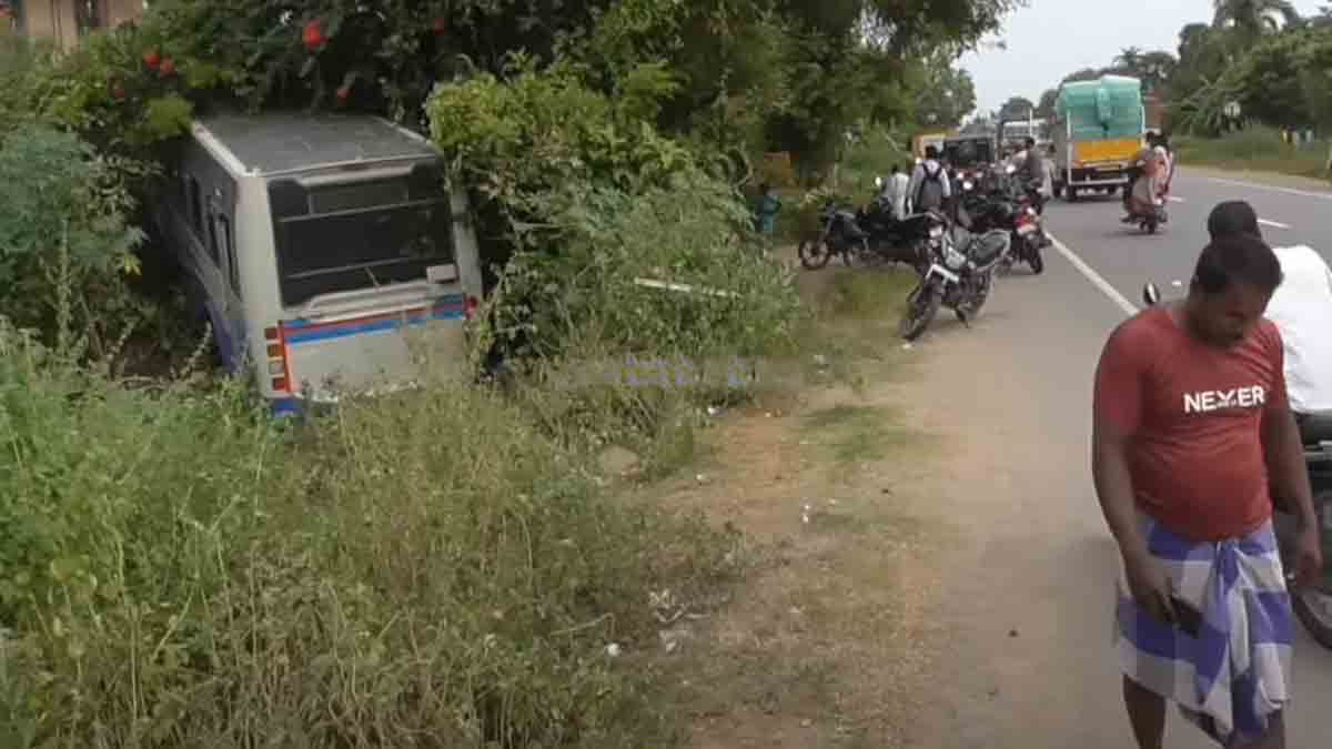 The government bus entered the bush