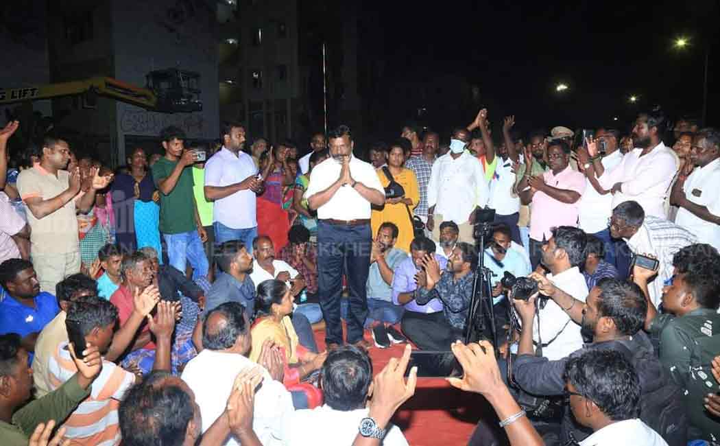 vck chief thol thirumavalavan gives support for fishermans due to land encroachment issue