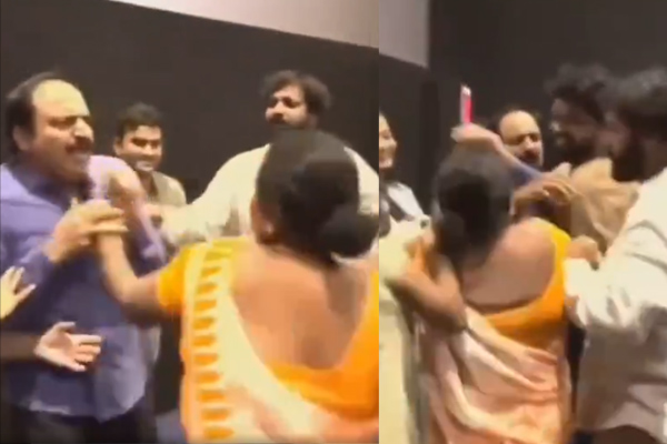 Actor NT Ramaswamy gets slapped by a female fan regards love reddy screening
