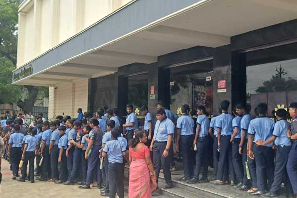 School students who enjoyed watching the movie 'Amaran'!