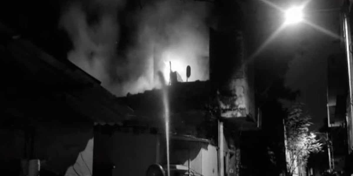 A house fire; cylinder incident in Ayanavaram