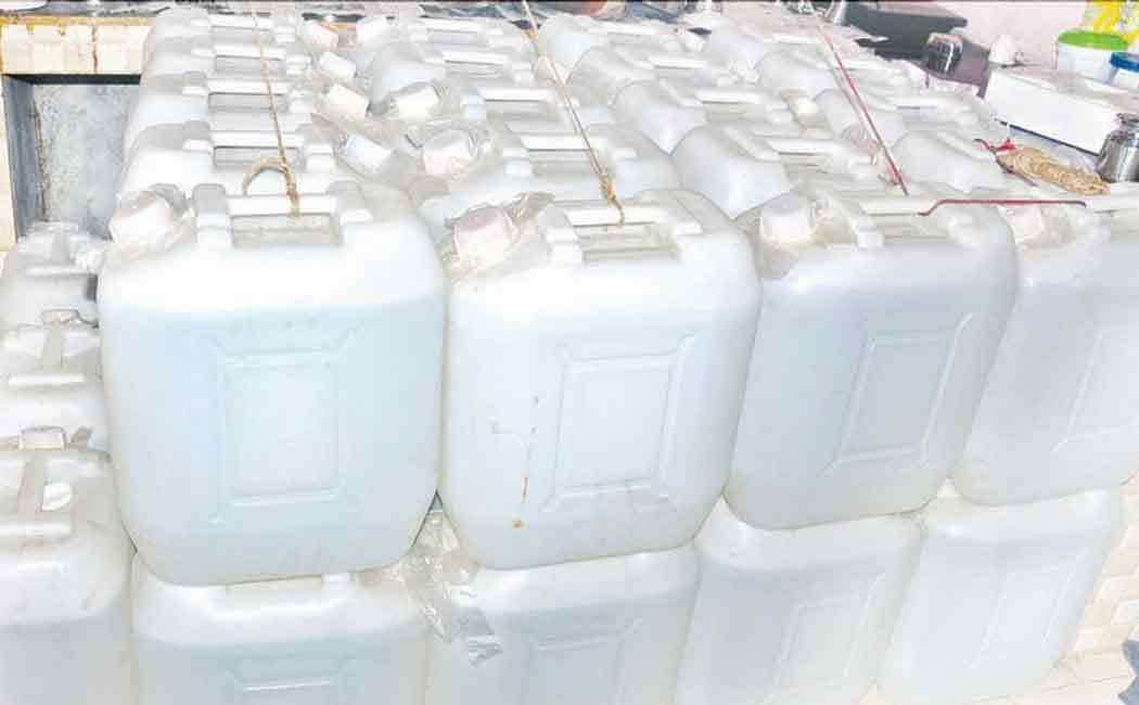 Rs 20 lakh worth of kerosene alcohol from a village field house ...