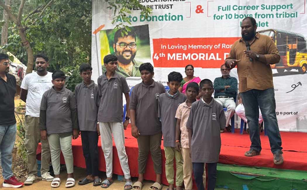 voluntary organization that bears entire educational expenses of 10 tribal students