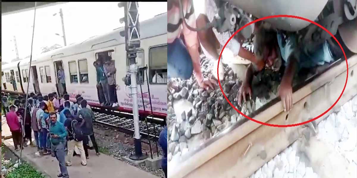 An old man tried to jumping on a train -The video of being rescued alive went viral!