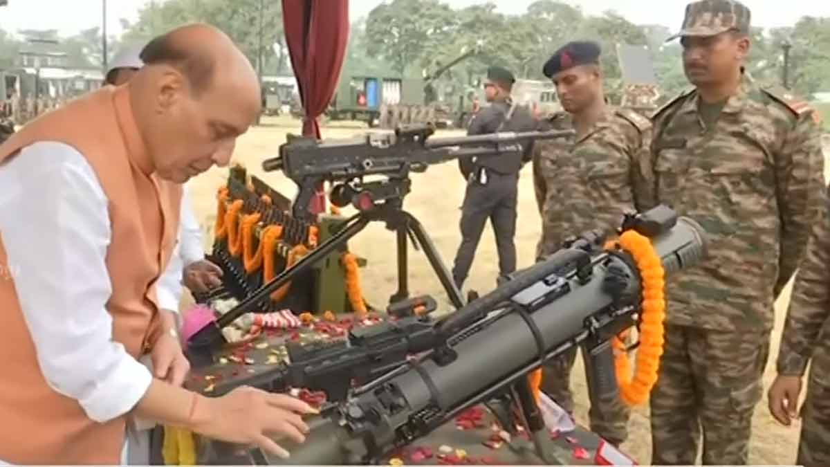 'India will not hesitate to take action if it causes danger'- Rajnath Singh's speech at Ayudha Puja ceremony
