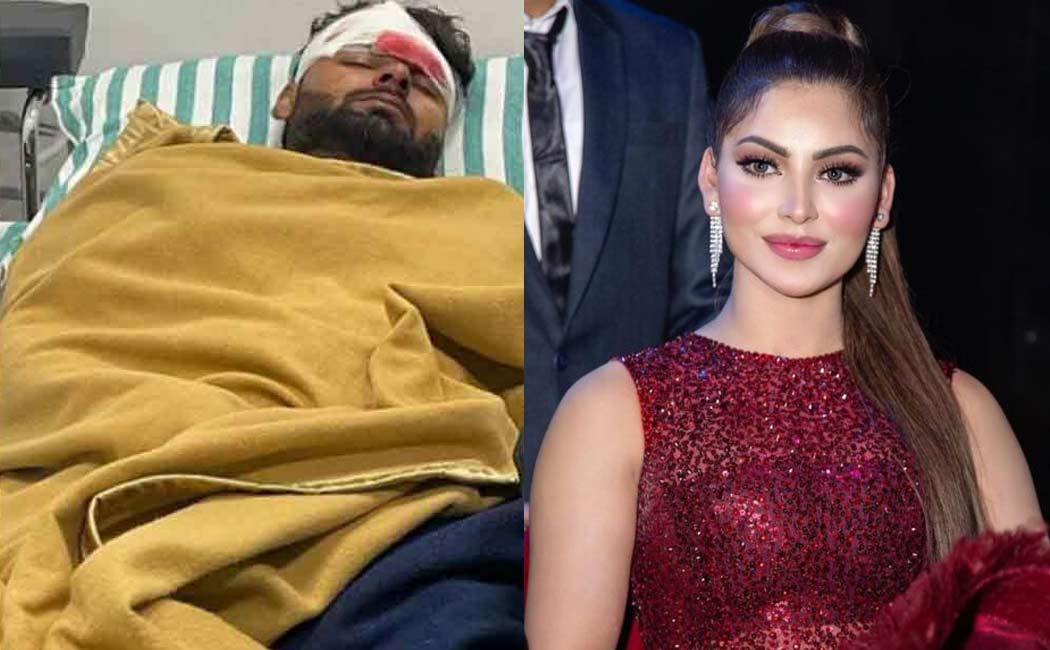 Actress Urvashi rautela praying for Rishabh Pant