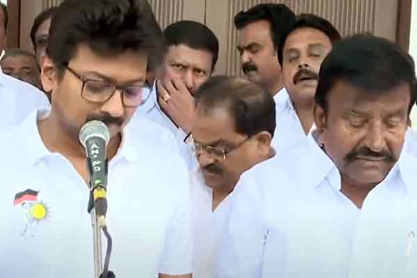 Acceptance of religious harmony pledge on behalf of DMK