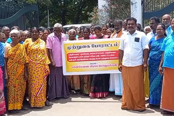villagers raised demanding the return of the occupied land