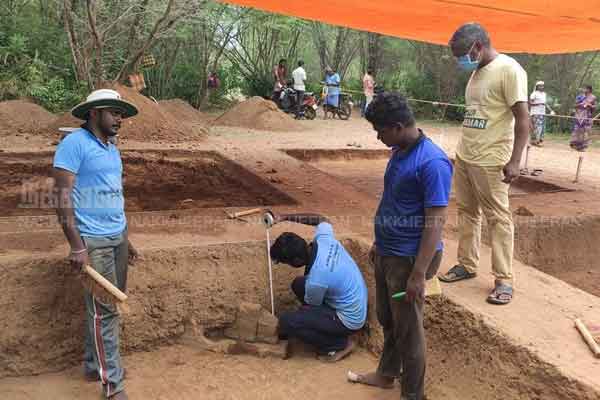 Discovery of brick construction waterway at Porpanaikottai excavation ..