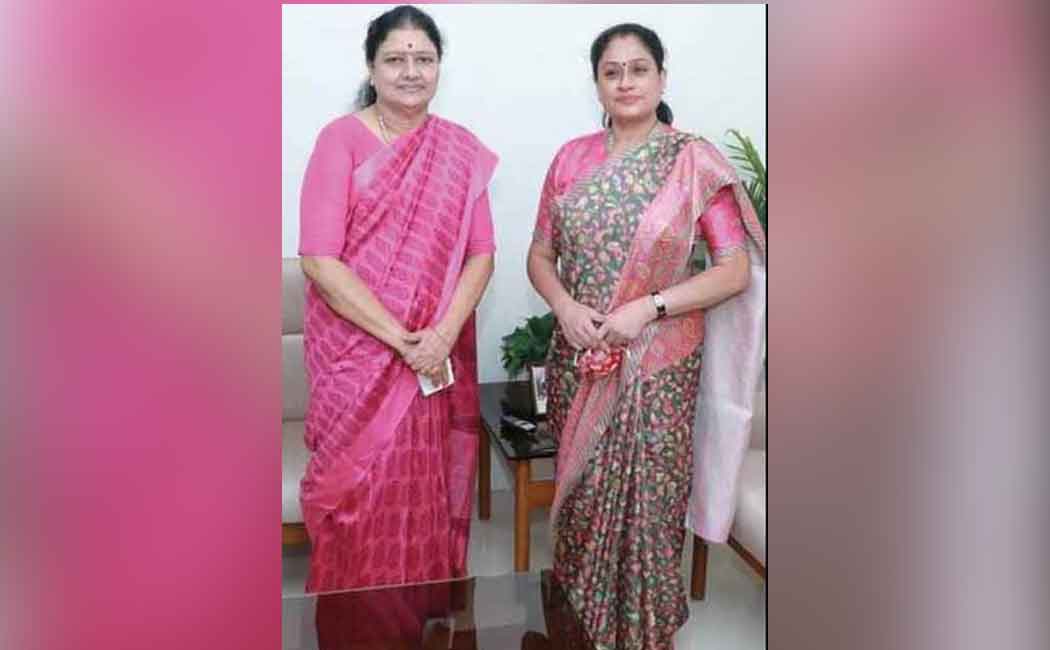 BJP Vijayashanthi meat Sasikala