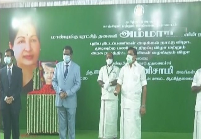 cm palanisamy visit kanchipura district peoples