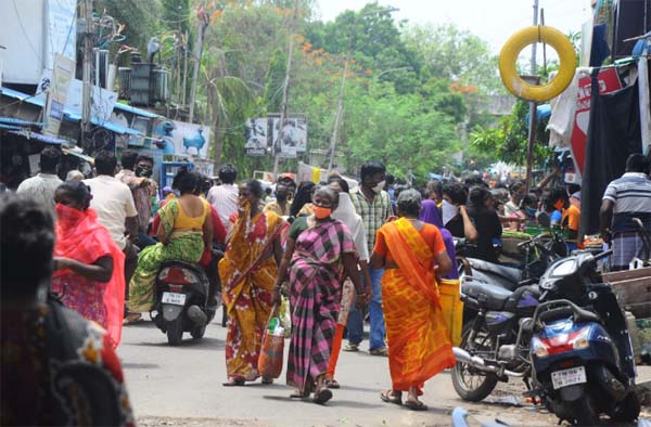 Royapettah in Chennai - corona virus issue - photos -