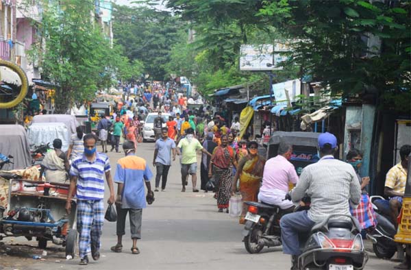 Royapettah in Chennai - corona virus issue - photos -
