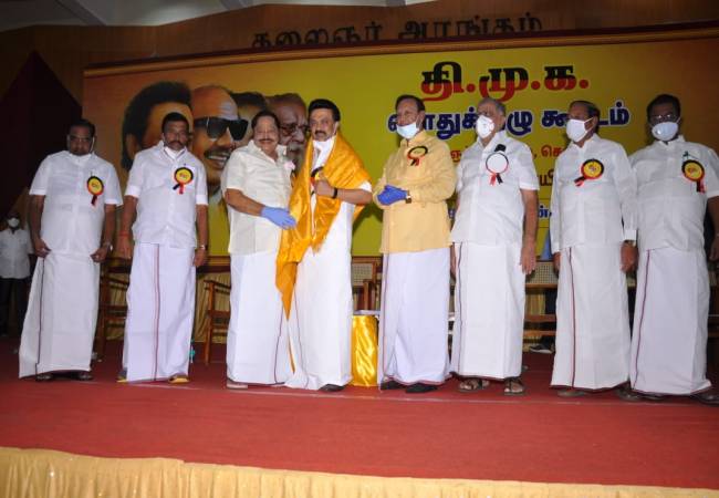 dmk general meeting mk stalin announced deputy general secretary