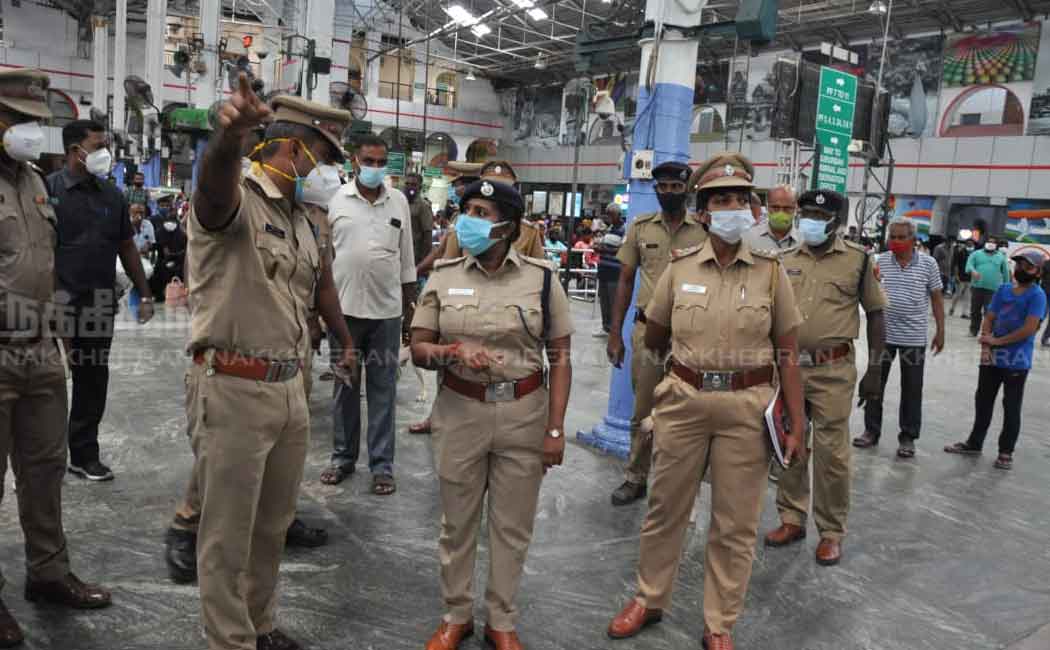 Police officials visit security
